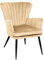 SVITA Sansa Sessel Wohnzimmer Cordbezug Lesesessel modern Polsterstuhl mit Armlehne Loungesessel Beige