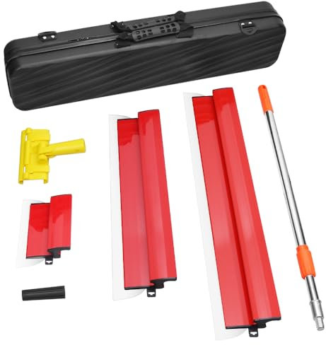 Kit de Cuchilla de Peeling de Paneles de Yeso con Maleta, que comprende Cuchillas de 25 Cm, 60 Cm y 80 Cm, Cuchillas semicirculares, Mango alargado y Soporte