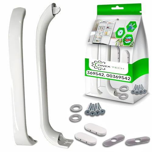 ONIX TECH Zwei Kühlschrankgriffe Jeweils 317 mm Lang Originalcode 369542 00369542 für Bosch - Garantie 5 Jahre