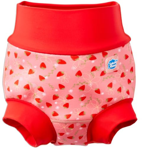Splash About Happy Nappy Duo Pannolino da Nuoto Riutilizzabile, Strawberry Field, 12-24 Mesi