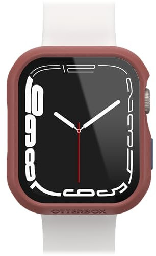 Bumper OtterBox Eclipse con Protettore schermo in Vetro Temperato integrato per Apple Watch Series 9/8/7-45mm, antishock e cadute, protettivo per schermo e bordi dell' Apple Watch, Rosa/Rosso