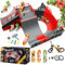 MOMSIV Mini Finger Skateboard und Rampenzubehör Set, anpassbares und baubares Rampenset mit Fingerboard, Skate Park Deck Truck Board Ramp Kit Spielzeug für Kinder ab 6 Jahren