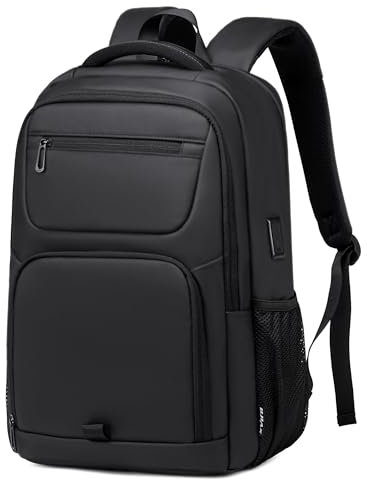 Sac a Dos Sacs à dos pour Ordinateur Portable Sac à Dos Voyage Homme Imperméable Antivol avec USB Charging Port 15.6 Pouces Sac a Dos PC Portable pour Loisirs Collège Voyage d'affaires, Film Noir