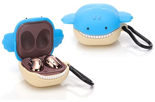 TAOCHEN Case for Galaxy Buds 2 Pro/Buds Pro/Buds Live/Buds 2/Buds FE (2023), Silicone Cute Cartoon Charging Case Protective Cover for Samsung Galaxy Wireless Earbuds (Whale)