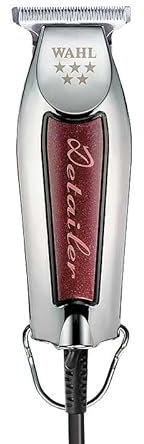 Wahl Wide Detailer Trimmer - Leistungsstarker kabelgebundener Trimmer mit extra breiter T-Klinge für Kantenbearbeitung und Detailarbeiten, Chrom/Burgundy