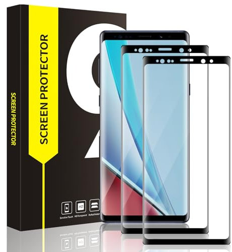 VSEER 2 Stück Schutzfolie für Panzerglas für Samsung Galaxy Note 9, 3D mit Schwarzem Rand Galaxy Note 9 Schutzglas Folie, Kratzfest Anti-Bläschen Transparenz Displayschutzfolie für Samsung Note 9