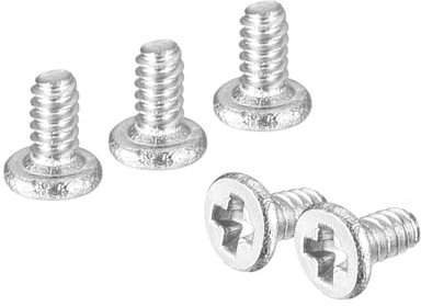 sourcing map M1-0.25 x 2mm 20Pcs Flat Round Head Screws 304 Stainless Steel Phillips Drive Machine Screws Hardware Fastener for Furniture Connection