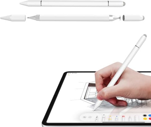 CULEO Penne per cellulari, Penna capacitiva per tablet e stilo magnetico tre in uno universale (bianca)