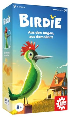 Game Factory 646082 Birdie, Fluffy Animals, federleichtes Merkspiel ab 8 Jahren, Familienspiel für 2-4 Personen, Kartenspiel, Gesellschaftsspiel