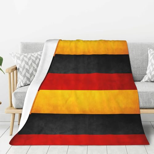 SDFHU Deutschland-Flaggen-Druck, passend für alle Arten von Benutzern, große Decke, weich, warm, dick, für Bett, Couch, Camping