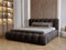 GRAINGOLD Averia Bett 180x200, Polsterbett mit Bettkasten, Polsterbett mit Stauraum, Samt, mit Lattenrost, mit Kopfteil, ohne Matratze (Schwarz, 180x200)