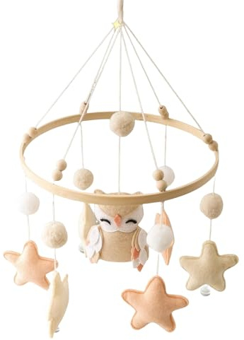 Mobile für Kinderbett, neutrales Filzspielzeug für Babybetten, weiches sensorisches Zubehör für Spiel und Dekoration für Kinderzimmer, Zuhause, Kindergarten
