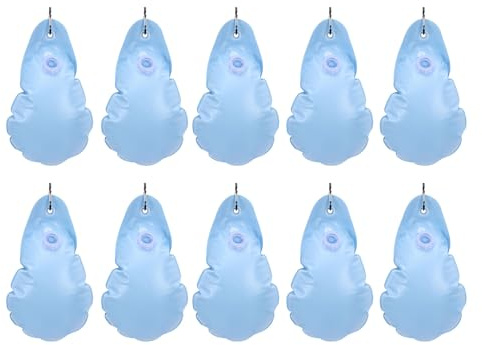 OVAQUIXI Pool Cover Gewichte, 10 Pcs PVC Wasserbeutel Anti-Frost Winter Pool Plane Gewichte Winter Schwimmbäder Abdeckung Hängebeutel (Himmelblau)
