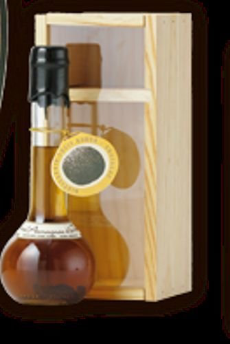 spiritueux armagnac a la truffe carafon 20cl presente en coffret bois louis roque