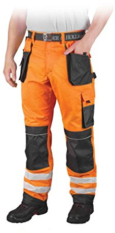 Leber&Hollman LH-FMNX-T_PSB56 Formen Schutzhose, Orange-Grau-Schwarz, 56 Größe