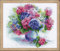Riolis, Zählmuster Kreuzstich-Set Hortensie, Baumwolle, Mehrfarbig, 35 x 30 x 0.1 cm