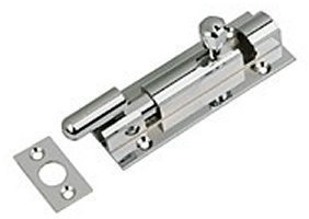 75mm x 25mm (1) Chrome Plated Wide Necked Barrel Bolts (40002) Pack of 2