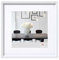 walther design Bilderrahmen weiss 30 x 30 cm mit Passepartout, Steel Style Kunststoffrahmen ES330W