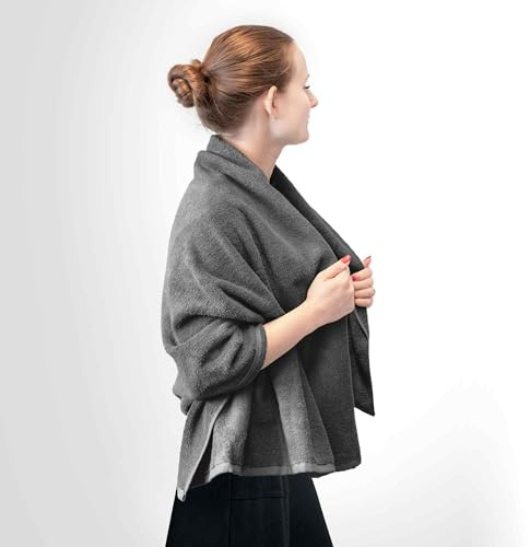 etérea Duschtuch Viola 70x140 cm Anthrazit 100% Baumwolle 550 GSM saugstark | Ohne Borte · Weich & saugstark · Robuste Qualität · 550 g/m² · Trocknergeeignet · 100% Baumwolle · OEKO-TEX Made in Green