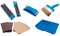 Streichset Malerset Pinsel mit Teleskopstange | Terrassen-Streichset-Renovierungsset Pinselset | Pinsel Set Flachpinsel Malerpinsel | Inkl. Flächenstreicher, Farbwanne, Schleifklotz, Schleifpapier