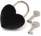 Liebesschloss Herzschloss Schwarz – Mit 2 Schlüsseln, ungraviert – Perfekt für Paare, Hochzeit & Valentinstag