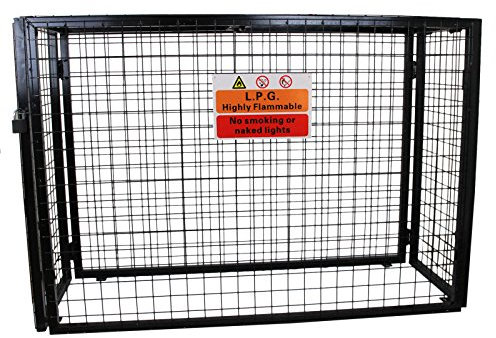 MonsterShop Gasflaschenlagerung Gasflaschen Depot Gasflaschen Aufbewahrung Käfig zur Lagerung von Gasflaschen 149cm (L) x60cm (B) x 100cm (H)