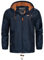 GEO NORWAY BOAT MEN - Blouson Pour Homme - Veste Outdoor Coupe Vent - Manteau Manches Longues - Veste Randonnée Camping Chasse Pêche Tissu Confortable MARINE S