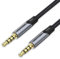 VENTION Cable auxiliar de 3,5 mm Cable de micrófono de audio de 1 m Cable TRRS Cable estéreo Jack a Jack de 3,5 mm a 3,5 mm Cable auxiliar, para auriculares, Altavoz, automóvil Barra de sonido, PC