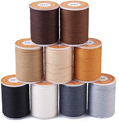 BB Beadthoven Gewachste Polyesterschnur, 1 mm, 9 Rollen, 99 m, 9 Farben, für Makramee, Schmuckherstellung, Handwerk, Nähen, Lederarbeiten