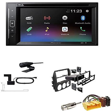Pioneer AVH-A240DAB Autoradio Bluetooth DAB DVD USB passend für Mazda MX-5 III 2005-2008 schwarz