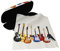 Agifty Brillenetui mit Putztuch Geige Gitarre Noten - Schönes Geschenk für Musiker (Gitarre)