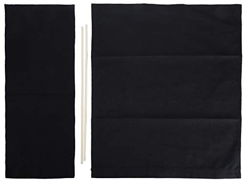 Fdit 1 Set Casual Directors Chair Cover Ersatz Canvas Sitz und Rücken Canvas Hocker Protector für Home Director Chair Möbelbezug Zubehör(Schwarz)