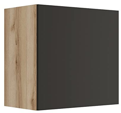 idealShopping GmbH Küchen Hängeschrank Noah O606-0+ in anthrazit 60 cm breit