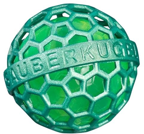 Sauberkugel® – Wiederverwendbarer Taschenreiniger Sauberkugel (Disco Green) – Entfernt Schmutz, Krümel & Flusen aus Tasche, Koffer, Rucksack und Ranzen – Taschenreiniger Kugel – Praktisches Geschenk