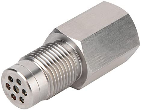Akozon Emulator Lambdasonde + M18x1.5 Adapter für Abstandshalter Extender Sauerstoffsensor Universal Auto Edelstahl