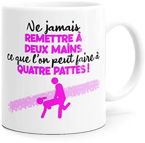 Mug Humour Relation Sexe Tasse Message drôle Sexy. Idée Cadeau Original Coquin pour Ami Couple Amoureux Collègue Homme Femme Copine Copain Fiancé Anniversaire Noël St Valentin.