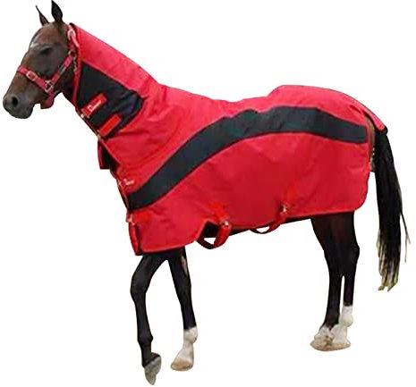 HARICSET Weidedecke Winterliche Pferdedecke Pferdedecke Wasserdicht Einsatzdecke Atmungsaktive Wärme und Verdickende Pferde-Winterdecke(Size:125cm(49in),Color:rot)