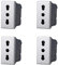 4 enchufes bipaso compatibles con Bticino Axolute (gris)