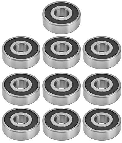 10 Stück Rillenkugellager 6300‑6304 gummiert | Geeignet für Linearbewegungsgeräte, verschiedene Größen (6300/6301/6302/6303/6304) enthalten.