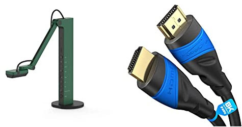 Ipevo VZ-R HDMI/USB Dual Mode 8 Megapixel Lehr-/Präsentations-/Kommunikationswerkzeug für Fernstudium und -Arbeit, Webkonferenzen und Live-Demos & KabelDirekt – 8K/4K HDMI-Kabel – 3 m – 8K@60Hz