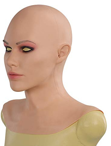 Yuewen Europäische Schönheit Mädchen Maske Realistische handgemachte Silikon Kopf Maske für Cosplay Party