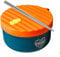 AI LOVE PEACE Microwave Noodle Bowl, BPA-Free 1200ml Soup Mug with Handles, Portable Ramen Container for Students & Offices, Orange