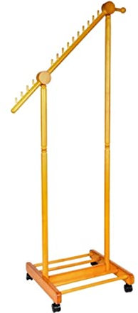 RUTAVM Garderobenständer Freistehender Kleiderständer, Multifunktions-Gummiholz, Schräger Stangentyp, Schalhalter Kleiderständer (Color : A, Size : 45 * 45 * 155CM)
