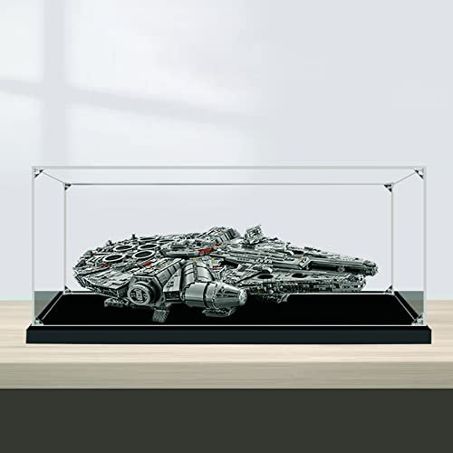 AZIZAT Acryl-Vitrine, transparent, für LEGO 75192 Star Wars Millenium Falcon Building Modell. (nur Aufbewahrungsbox, 3 mm) (A)