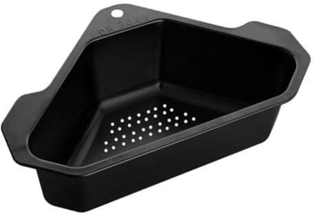 Spülbecken Organizer Waschbecken Filterablage Spüle Abfluss Regal Dreieckige Spüle Sieb Korb Soap Box Organizer Abflusskorb Lagerregal für Gemüse/Obst Küche Sieb Teesieb