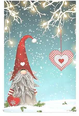 RPLIFE Strofinaccio scandinavo con gnomo natalizio, 71 x 45 cm, assorbenti per asciugare i piatti, strofinacci primaverili