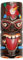 Wogeka - Bunte 30 cm TIKI Maori Wand-Maske - im Neuseeland Style aus Holz als Geschenk-Idee zu Weihnachten Geburtstag Dekoration - Handarbeit Schnitzerei von Bali (TIKIB09)