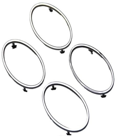 JINFOLI 4 Uds, for Ford, for Focus 2 2005-2013, aire acondicionado ABS cromado decoración de salida anillo circular accesorios for automóvil Embellecedor de la cubierta de salida de ventilación de air
