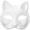 HshDUti Katzenmasken – 6 Stück DIY Weiß Fuchs Gesicht Blank DIY Handbemalte Masken für Kinder & Erwachsene – Cosplay & Halloween Party