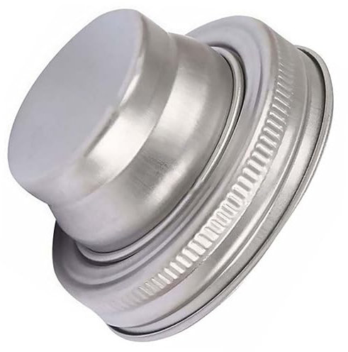 OUNONA 1 Stück 304 Mason Deckelschüttler Stainer-Stahlsieb Shaker-Deckel aus Edelstahl Einmachglasdeckel Mason Jar Zubehör Sieb feinmaschiger Edelstahl Cocktailsieb -Shaker-Deckel
